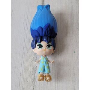 Blume flower pot doll squish blue hair toy figure